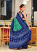 KIMORA TREE MOTIFS BAGRU BLOCK PRINT MULMUL COTTON SEA GREEN SAREE
