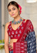KIMORA TREE MOTIFS BAGRU BLOCK PRINT MULMUL COTTON STEEL GREY SAREE