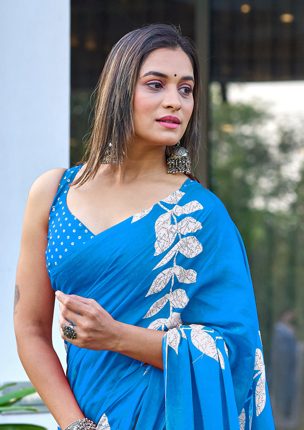 BAGRU BLOCK PRINT MULMUL COTTON MULTICOLOR SAREES