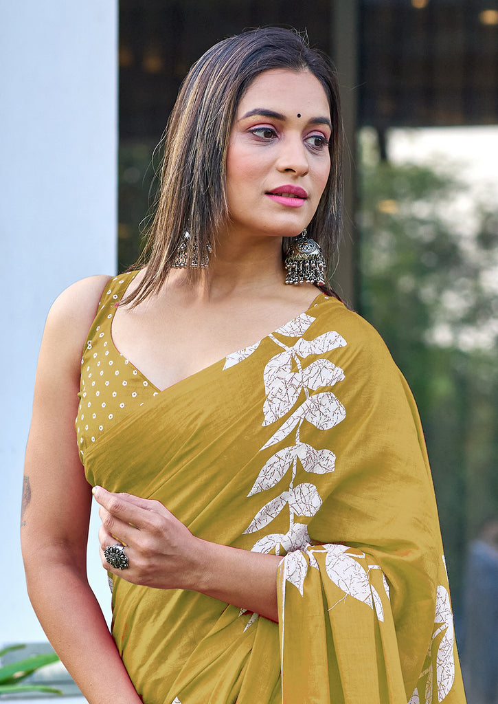 BAGRU BLOCK PRINT MULMUL COTTON MULTICOLOR SAREES