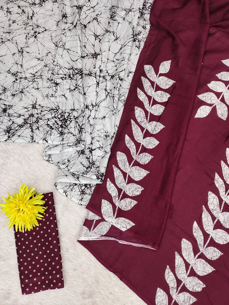 BAGRU BLOCK PRINT MULMUL COTTON MULTICOLOR SAREES