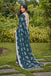 LEELAWANTHI SOFT PURE COTTON BAGRU PRINT BLUE SAREE