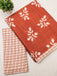 LEELAWANTHI SOFT PURE COTTON BAGRU PRINT RUST ORANGE SAREE