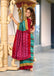 MADHUBALA PURE MULMUL COTTON IKKAT HAND BLOCK PRINT TEAL BLUE SAREE