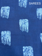 MADHURI SOFT PURE COTTON FANCY PRINTED BLUE SAREE