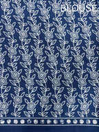 MADHURI SOFT PURE COTTON FANCY PRINTED BLUE SAREE