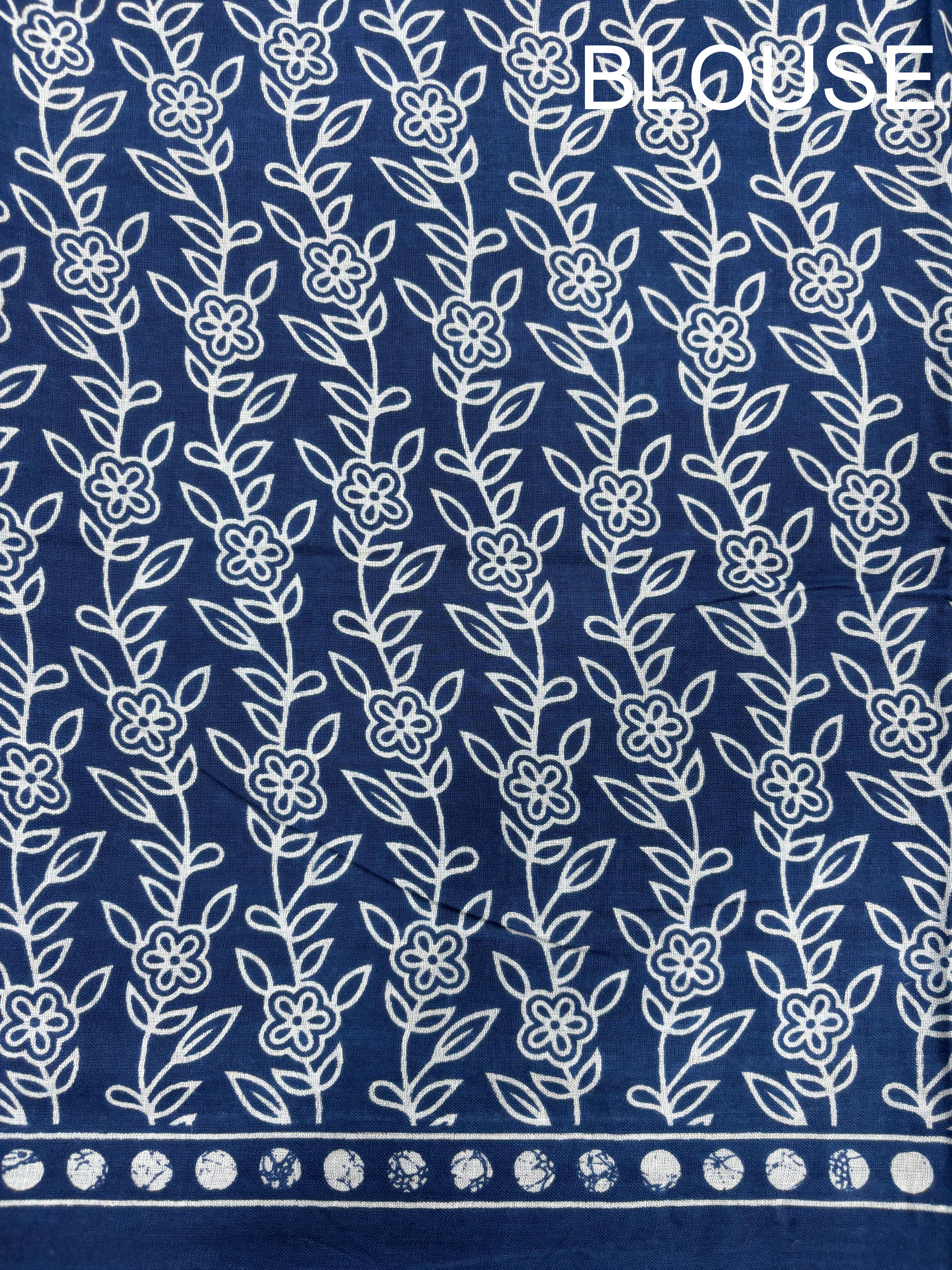 MADHURI SOFT PURE COTTON FANCY PRINTED BLUE SAREE