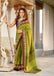 MALAVIKA PURE MULMUL COTTON IKKAT PRINTD GREEN SAREE