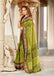 MALAVIKA PURE MULMUL COTTON IKKAT PRINTD GREEN SAREE
