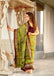 MALAVIKA PURE MULMUL COTTON IKKAT PRINTD GREEN SAREE
