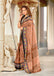 MALAVIKA PURE MULMUL COTTON IKKAT PRINTD LIGHT BROWN SAREE