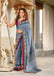 MALAVIKA PURE MULMUL COTTON IKKAT PRINTD LIGHT GREY SAREE