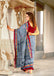 MALAVIKA PURE MULMUL COTTON IKKAT PRINTD LIGHT GREY SAREE