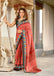 MALAVIKA PURE MULMUL COTTON IKKAT PRINTD PEACH SAREE