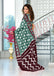 MALHARI IKKAT HAND PRINT MULMUL COTTON GREEN SAREE