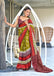 MAYTRI PURE MULMUL COTTON IKKAT  PRINTD GREEN SAREE