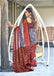 MAYTRI PURE MULMUL COTTON IKKAT  PRINTD LIGHT GREY SAREE