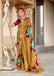 MEERI SOFT MULMUL COTTON AND COMFORT FABRIC GOLDEN SAREE