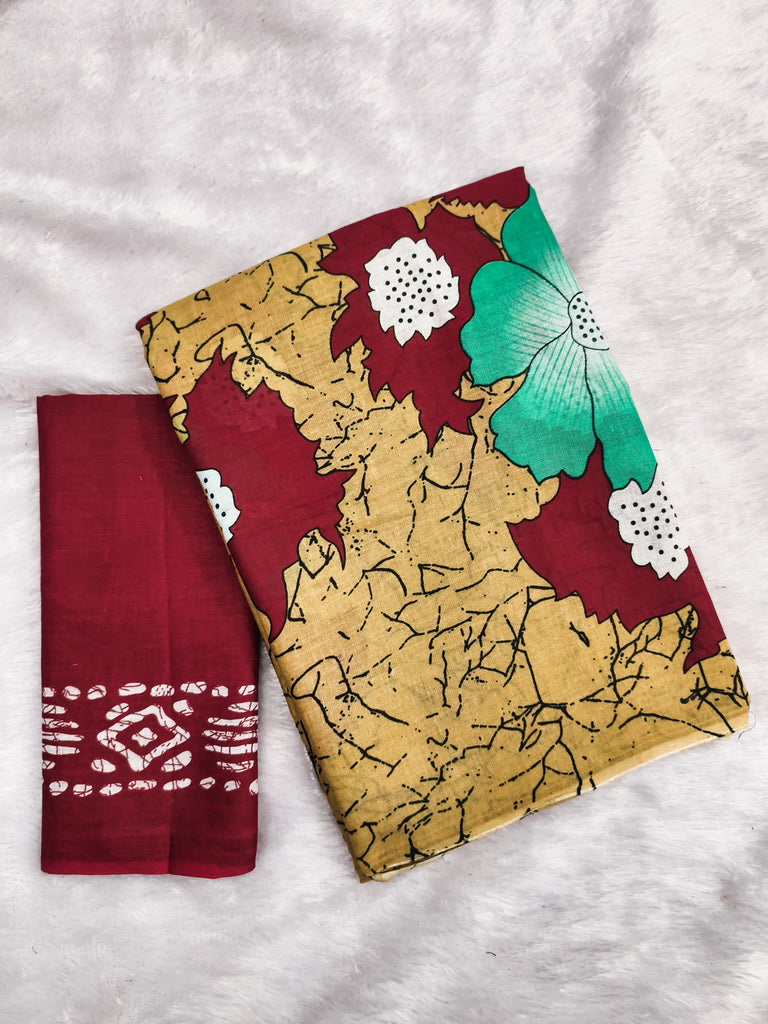 MEERI SOFT MULMUL COTTON AND COMFORT FABRIC GOLDEN SAREE