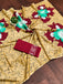MEERI SOFT MULMUL COTTON AND COMFORT FABRIC GOLDEN SAREE