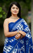 MISS JULIYANA PRIMUM COTTON JAIPUR BAGRU PRINTED COTTON MULMUL BLUE SAREE