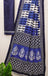 MISS JULIYANA PRIMUM COTTON JAIPUR BAGRU PRINTED COTTON MULMUL BLUE SAREE