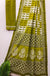 MISS JULIYANA PRIMUM COTTON JAIPUR BAGRU PRINTED COTTON MULMUL MAHENDI GREEN SAREE