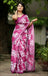 MISS JULIYANA PRIMUM COTTON JAIPUR BAGRU PRINTED COTTON MULMUL PINK SAREE