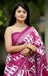 MISS JULIYANA PRIMUM COTTON JAIPUR BAGRU PRINTED COTTON MULMUL PINK SAREE