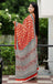 MISS JULIYANA PRIMUM COTTON JAIPUR BAGRU PRINTED COTTON MULMUL RUST RED SAREE