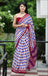 MISS JULIYANA PRIMUM COTTON JAIPUR BAGRU PRINTED COTTON MULMUL BLUE SAREE