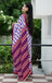 MISS JULIYANA PRIMUM COTTON JAIPUR BAGRU PRINTED COTTON MULMUL BLUE SAREE