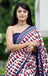 MISS JULIYANA PRIMUM COTTON JAIPUR BAGRU PRINTED COTTON MULMUL RED SAREE