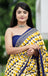 MISS JULIYANA PRIMUM COTTON JAIPUR BAGRU PRINTED COTTON MULMUL YELLOW SAREE
