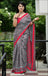 MISS JULIYANA PRIMUM COTTON JAIPUR BAGRU PRINTED COTTON MULMUL GREY SAREE