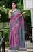 MISS JULIYANA PRIMUM COTTON JAIPUR BAGRU PRINTED COTTON MULMUL PINK SAREE