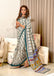 NIRMALA PURE MULMUL COTTON HAND BLOCK PRINT GREEN SAREE