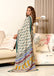 NIRMALA PURE MULMUL COTTON HAND BLOCK PRINT GREEN SAREE