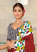 NIRUPA PURE MULMUL COTTON FLORAL PRINTED BLOCK PRINTD MAROON SAREE