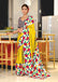 NIRUPA PURE MULMUL COTTON FLORAL PRINTED BLOCK PRINTD YELLOW SAREE