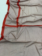 OFFICE TIME SOFT PURE COTTON FANCY TRANDING OFFICE WEAR JAIPUR BLOCK PRINT BEAGE RED SAREE
