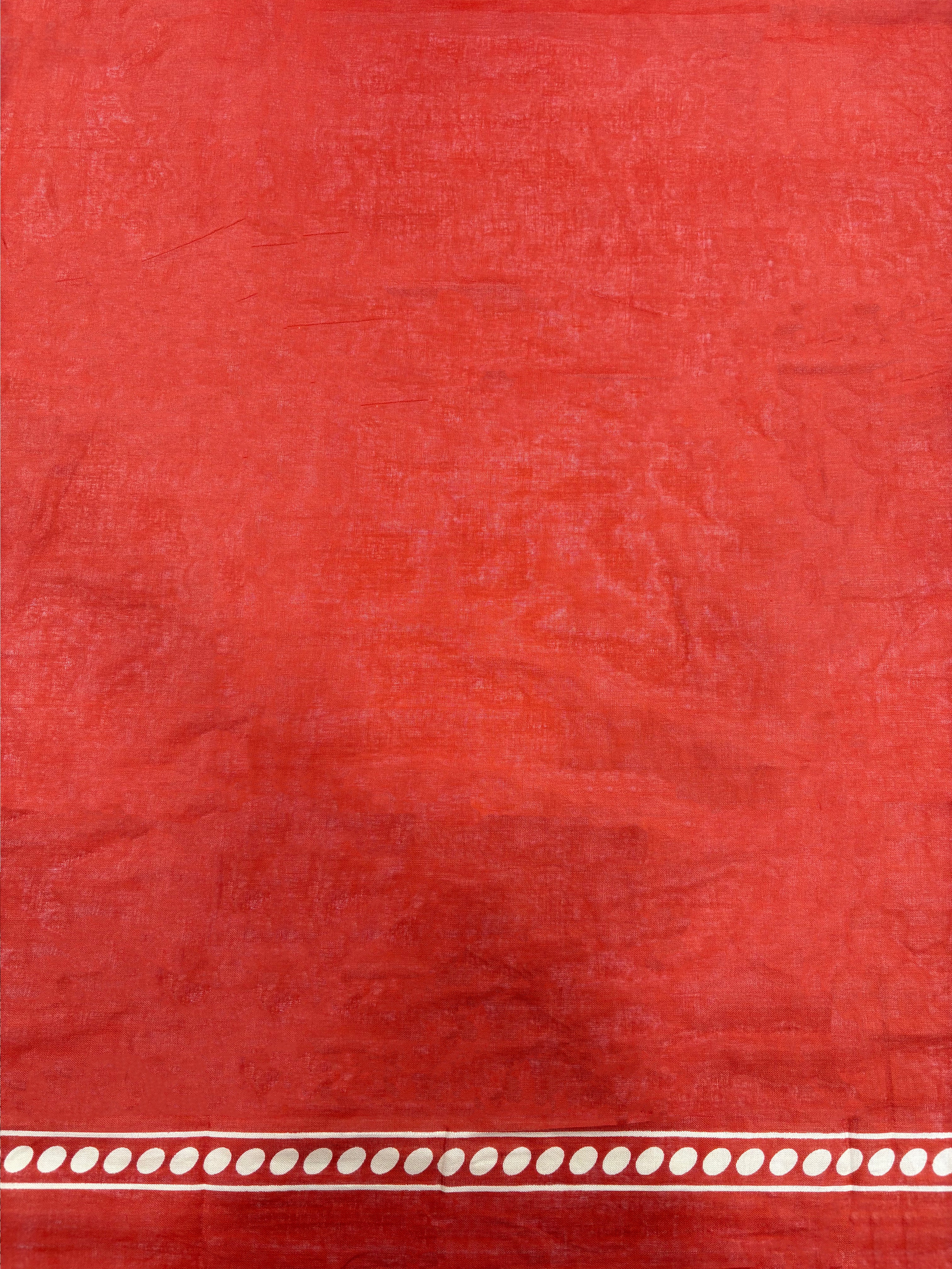 OFFICE TIME SOFT PURE COTTON FANCY TRANDING OFFICE WEAR JAIPUR BLOCK PRINT BEAGE RED SAREE