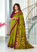 PADMAVATI PURE MULMUL COTTON FANCY HAND BLOCK PRINT GREEN SAREE