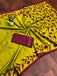 PADMAVATI PURE MULMUL COTTON FANCY HAND BLOCK PRINT GREEN SAREE