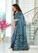 PADMAVATI PURE MULMUL COTTON FANCY HAND BLOCK PRINT GREY SAREE