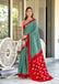 PALLAVI MULMUL PURE COTTON FANCY HAND BLOCK PRINT TEAL SAREE
