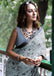 PANCHI INDIAN STYLE PURE COTTON BLOCK PRINT GREY SAREE