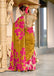 FLORAL BATIK HAND BLOCK STYLE PRINT MULMUL COTTON MUSTARD SAREE