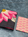 PINK SUNFLOWER SOFT MULMUL COTTON HAND BLOCK PRINT COTTON BLACK PINK SAREE