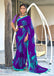 PRANAVI PURE MULMUL MORDAN HAND BLOCK PRINTD PURPLE SAREE